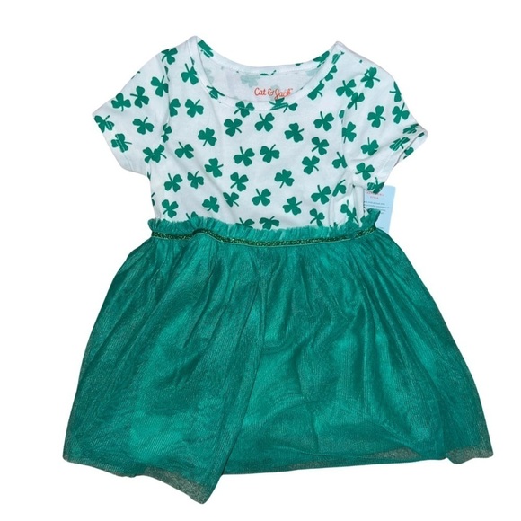 Cat & Jack St. Patty’s Day Shamrock Tutu Dress NWT Size 18 Months - Picture 1 of 4